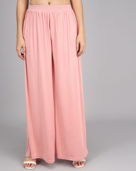 Shein Palazzo Pants Size XS Pink Fully Lined Pleated | eBay