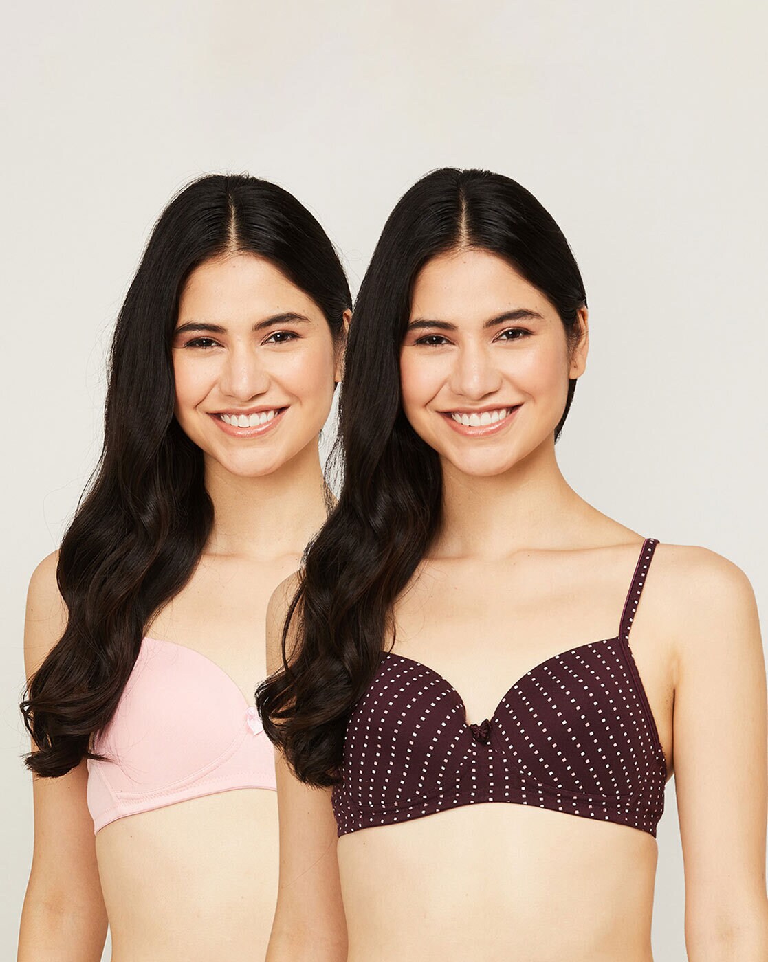 Combed Cotton Seamless Wrinkle-Free Cups Bra with Detachable Strap