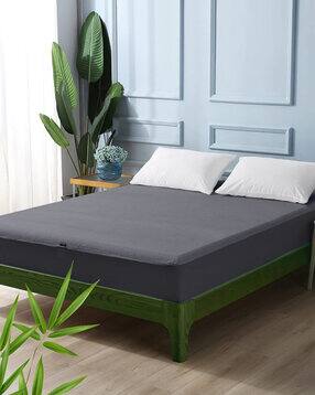 Solid King Size Fitted Style Bamboo Mattress Protectors