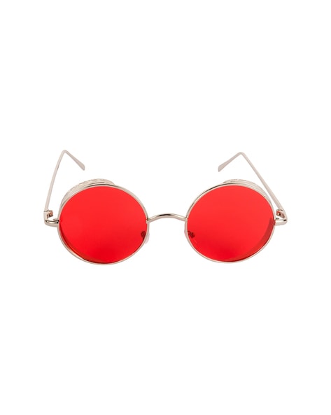 Unreal! Ltd Edt Red Shimmer Uni-Sex Rectangle Sunglasses | Le Specs