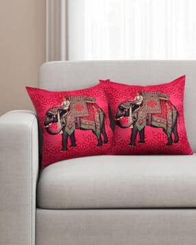 sej by nisha gupta Set of 2 Printed Cushion Covers 16" x 16"-picture-33