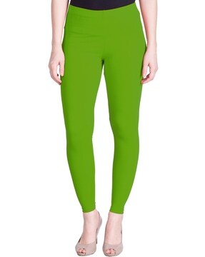 Buy Green Leggings for Women by GO COLORS Online