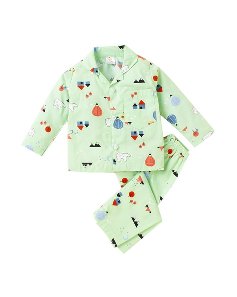 Buy Green Nightsuit Sets for Boys by BABYWISH Online Ajio