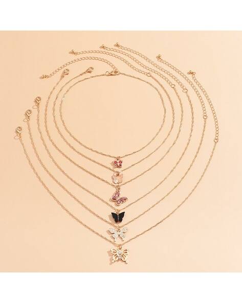 Jewels galaxy Set of 5 Layered Necklace