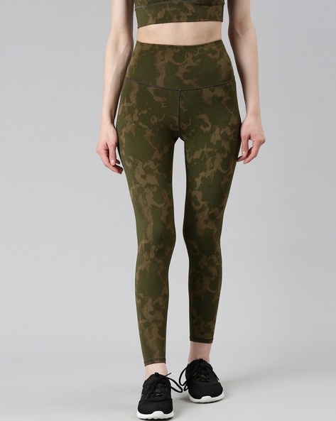 Buy Snug Fit Ankle-Length High-Rise Active Camouflage Print Tights in Blue  Online India, Best Prices, COD - Clovia - AB0042B08