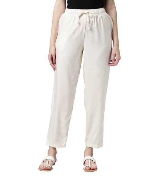 Buy GO COLORS Womens 2 Pocket Solid Pants | Shoppers Stop