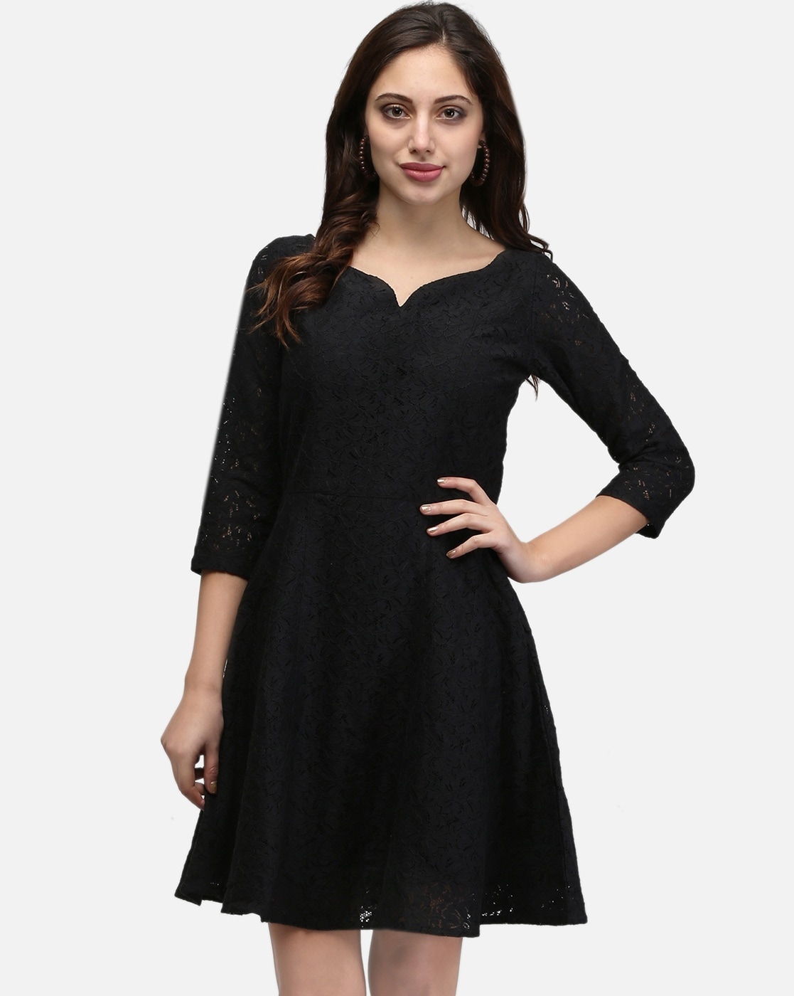 net #dress #neck #designs Black net dress | Mode india, Pakaian fashion,  Gaun fashion