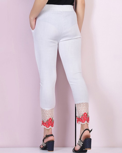 Buy Groversons Paris Beauty White Cotton Leggings For Women - White Online-sonthuy.vn