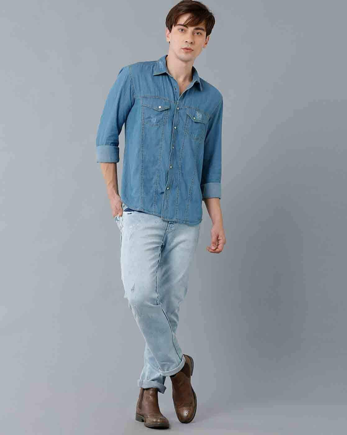 Buy Blue Shirts for Men by ALTHEORY Online | Ajio.com