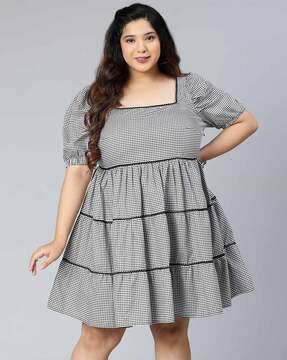 Gowns Plus Size Check Dress Best Selling Plus Size Collection Top Curvy  Fashion Picks  Oxolloxo