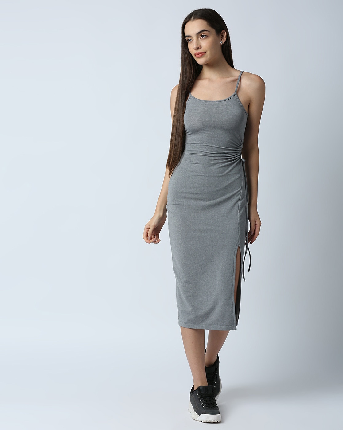 Gray cheap bodycon dress