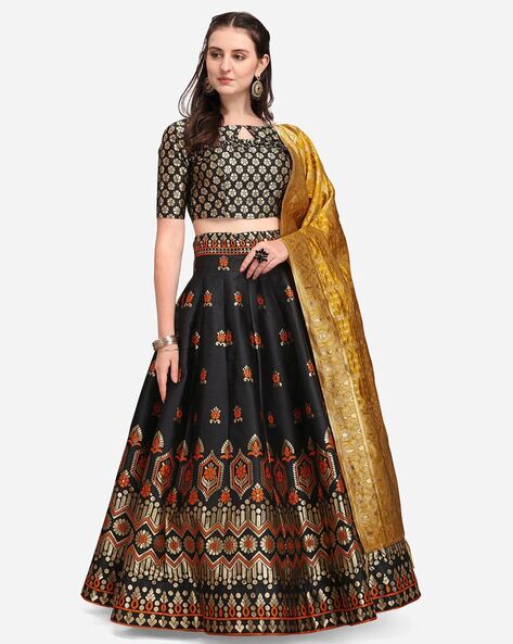 Festive Wear Stitched Golden Lehenga at Rs 11550 in Gwalior | ID:  15003008173
