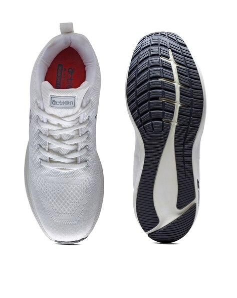 Action white clearance running shoes