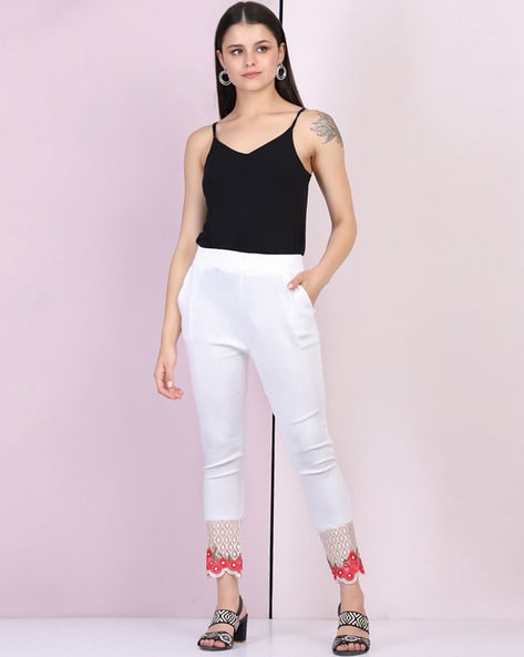 Buy White Leggings for Women by BUYNEWTREND Online