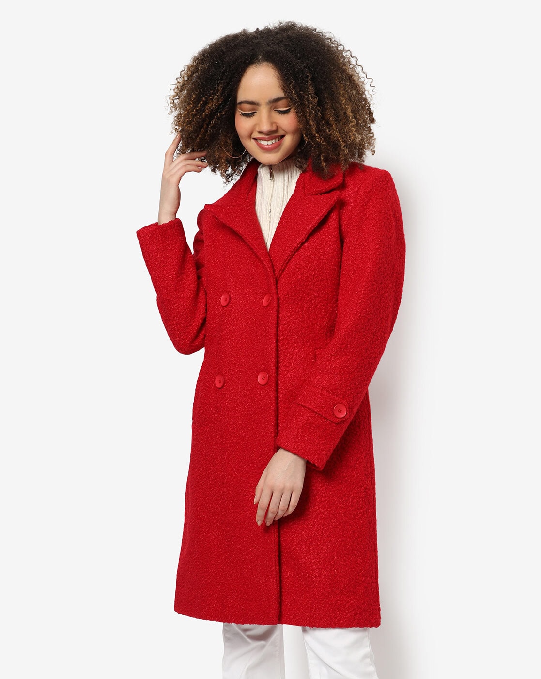 Red hot sale womens coat