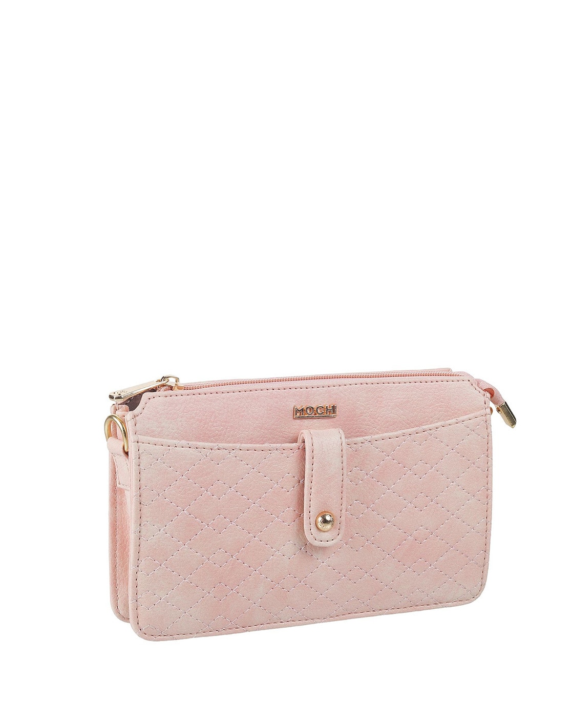 Mochi Geometric Sling Bag For Women (Pink, OS)