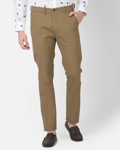 Buy CRIMSOUNE CLUB Polyester Cotton Regular Fit Men's Trousers | Shoppers  Stop