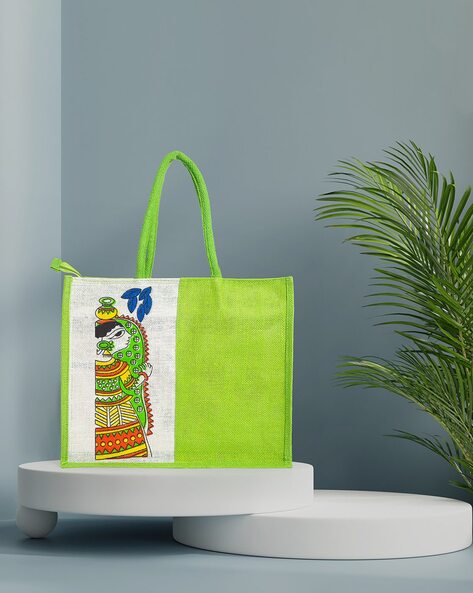 Jute Shopping Bag with Love Foods Prints – jutepalace