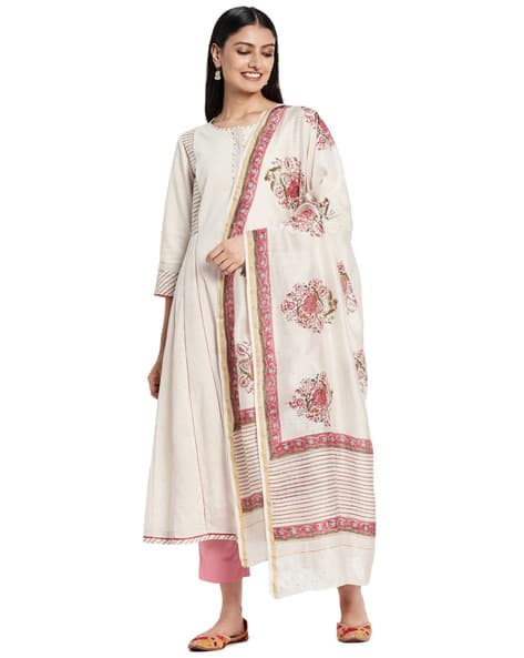 2-Piece A-line Kurta with Dupatta Set