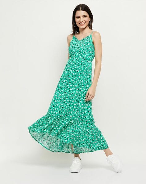 Floral Print A-line Dress