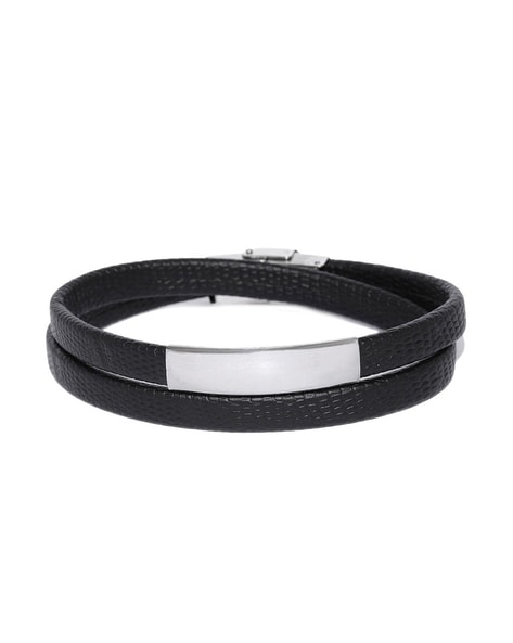 armani bracelet leather