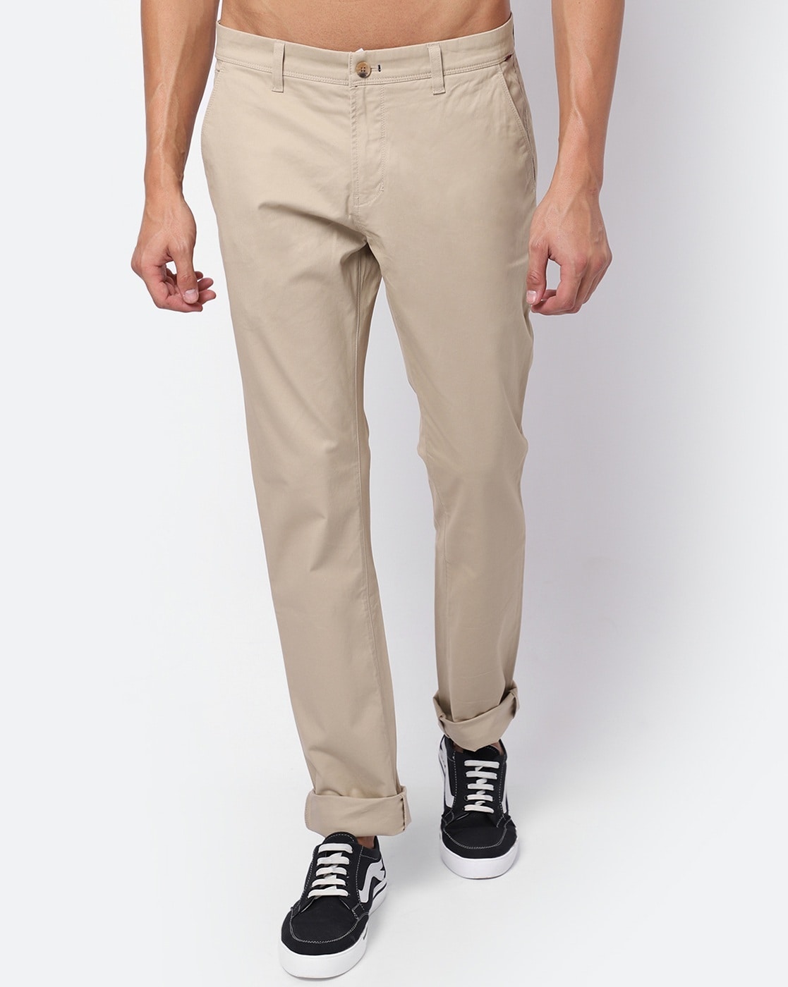 Buy Cantabil Olive Regular Fit Flat Front Trousers for Men's Online @ Tata  CLiQ
