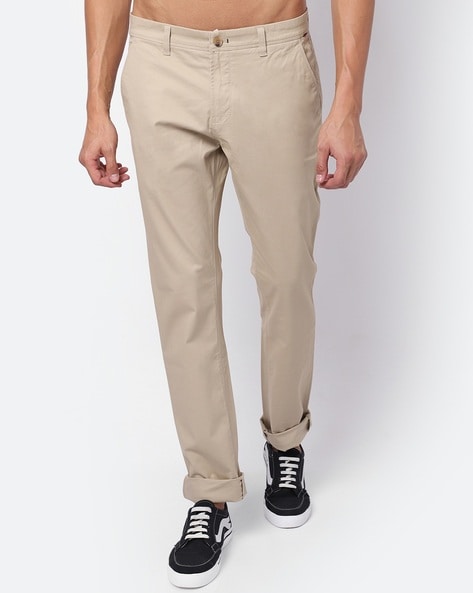 Buy Cantabil Light Brown Mid Rise Trousers for Men Online @ Tata CLiQ