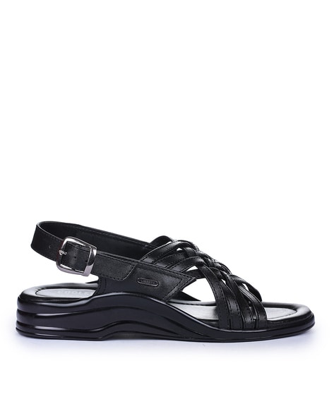 Men Black Solid Comfort Sandals – ShoeTree