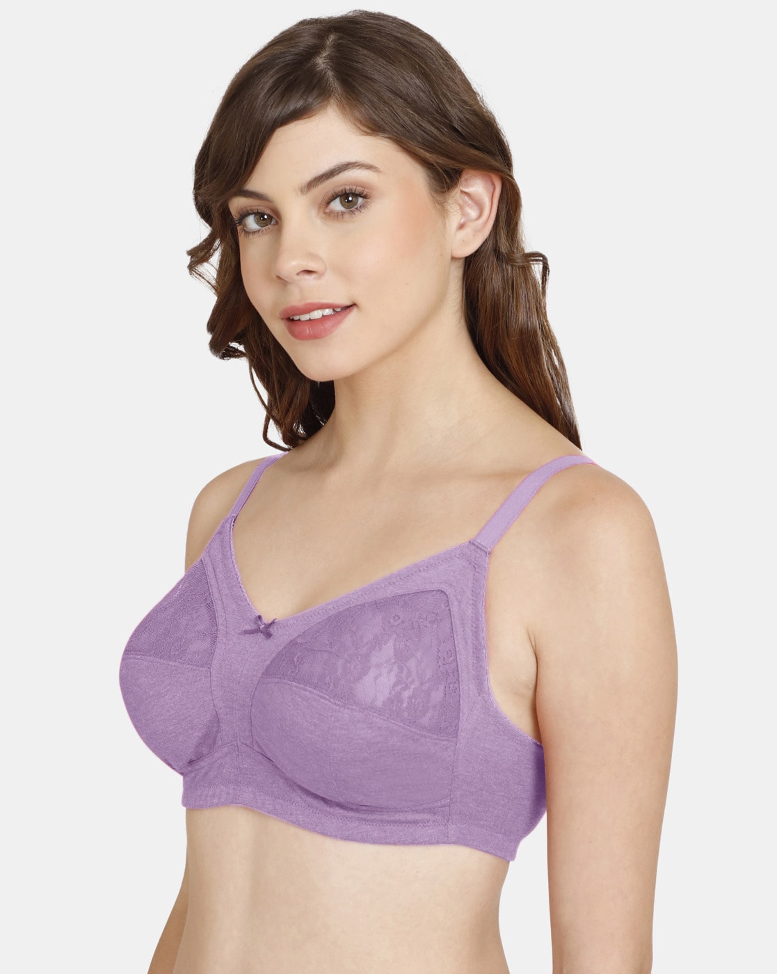 Buy Zivame High Coverage Padded Wired Transparent Back Bra With Halter  Option-Purple at Rs.875 online