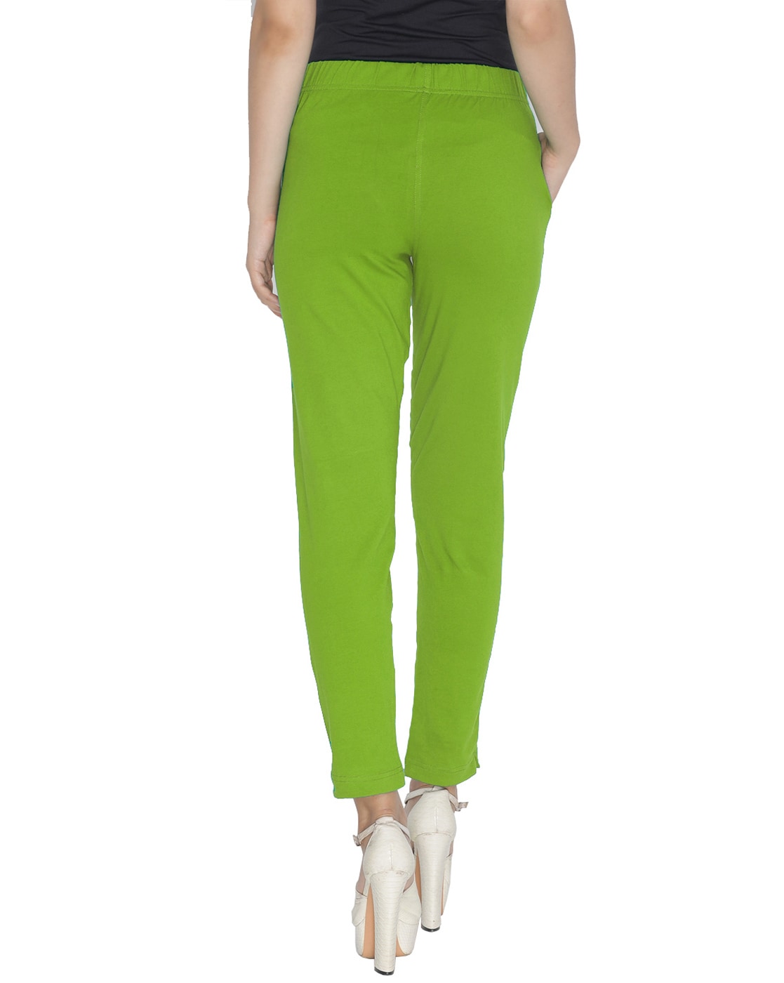 Buy Amaiva Parrot Green Cotton Mid Rise Pants for Women Online  Tata CLiQ