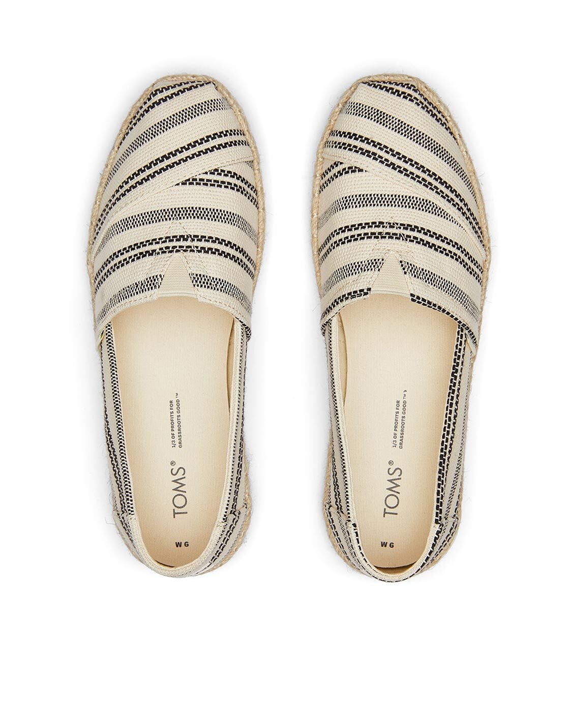 Toms birch metallic slub on sale stripe