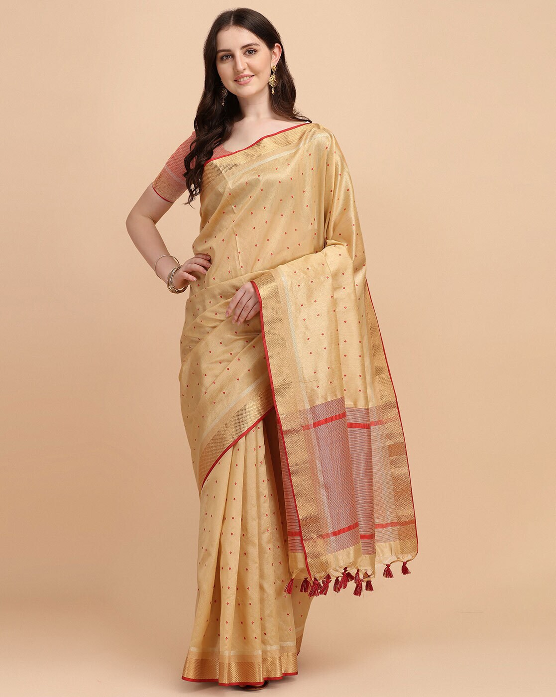 Find Vishnu weaves Soft Silk Zari Woven Saree by The Brand near me |  Kanpur, Kanpur Dehat, Uttar Pradesh | Anar B2B Business App