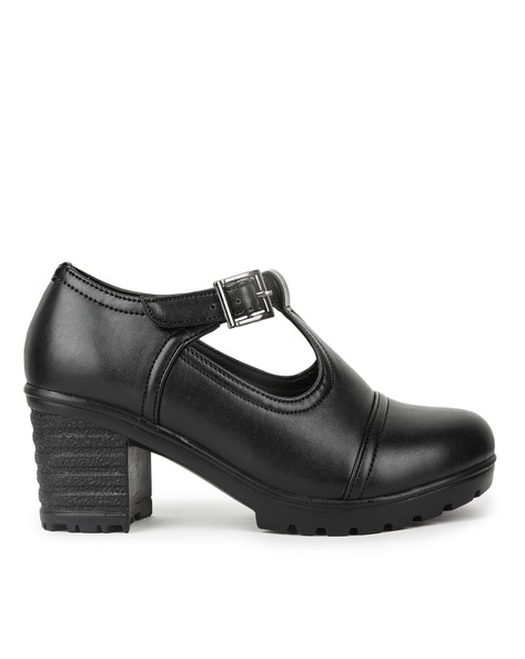 Valiosaa Chunky-Heeled Shoes with Buckle Strap