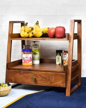 brick brown Wooden Versatile Organizer with Drawer-picture-42
