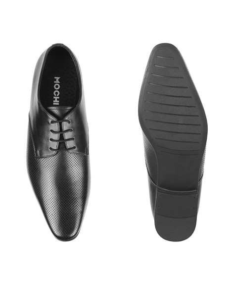 Pointed-Toe Lace-Up Derbys