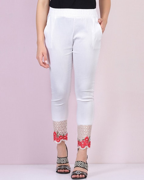 Buy White Leggings for Women by BUYNEWTREND Online