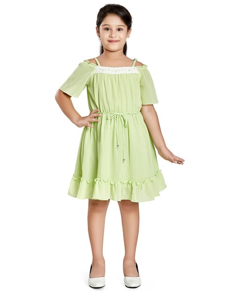 Buy Peppermint Girls' A-Line Cotton Midi Dress (L-DD-DRS-1182-7567_Grey_85  cm) at Amazon.in