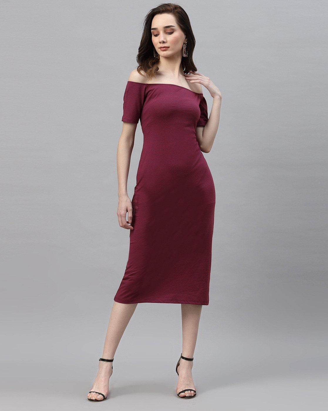 Magenta best sale bodycon dress