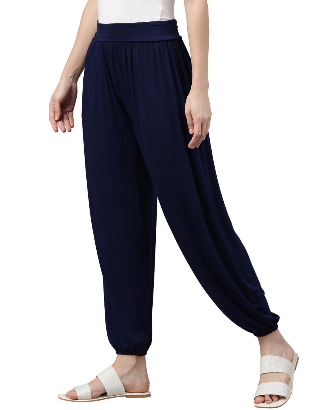 GRACIT Women Maroon & Navy Blue Pack Of 2 Solid Harem Pants - Absolutely  Desi