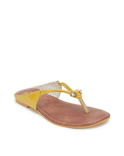 Golden best sale yellow sandals