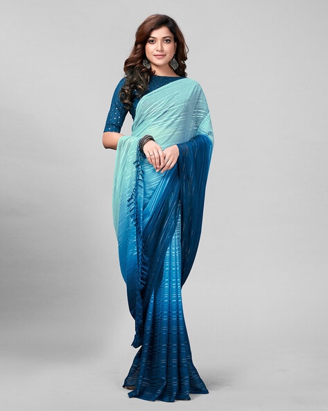 Fabulous silk sky blue saree - G3-WSA54581