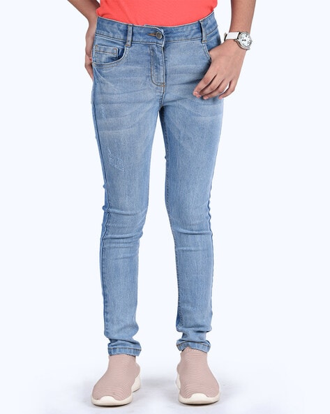 Buy Navy Blue Jeans & Jeggings for Girls by ZALIO Online