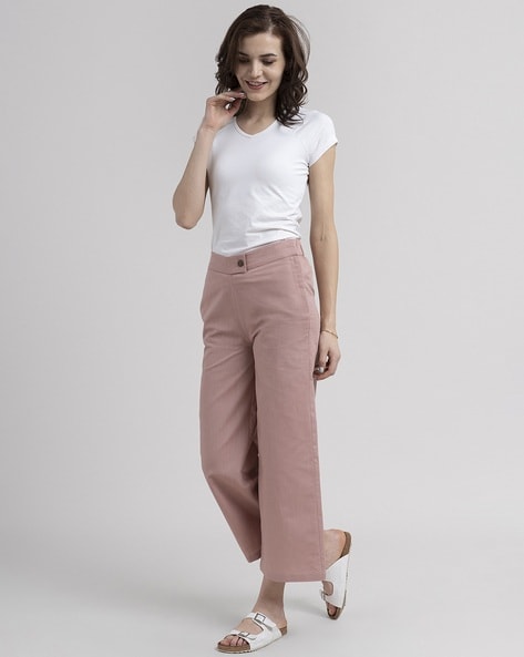 Peach wide leg outlet trousers