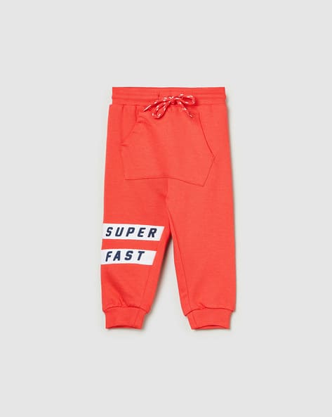 Mid-Rise Joggers with Kangaroo Pocket