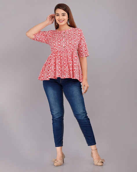 LifeSpan Casual Printed, Floral Print Women Blue Top - Buy LifeSpan Casual  Printed, Floral Print Women Blue Top Online at Best Prices in India |  Flipkart.com