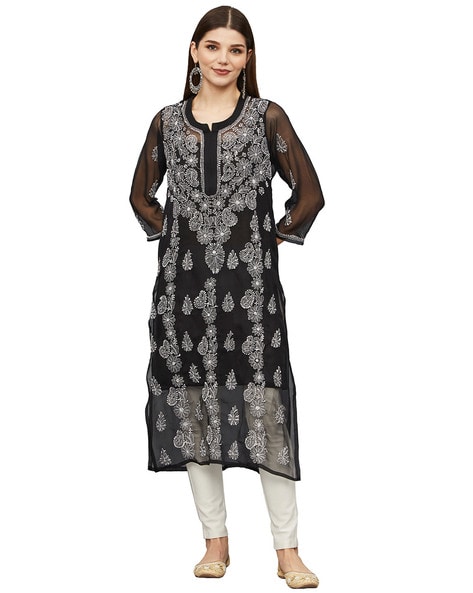 Discover more than 72 chikan georgette kurti online