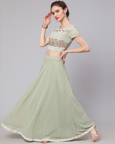 Buy Multi Chinon Party wear Lehenga Choli Online