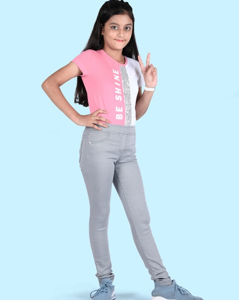 Buy Grey Jeans & Jeggings for Girls by ZALIO Online