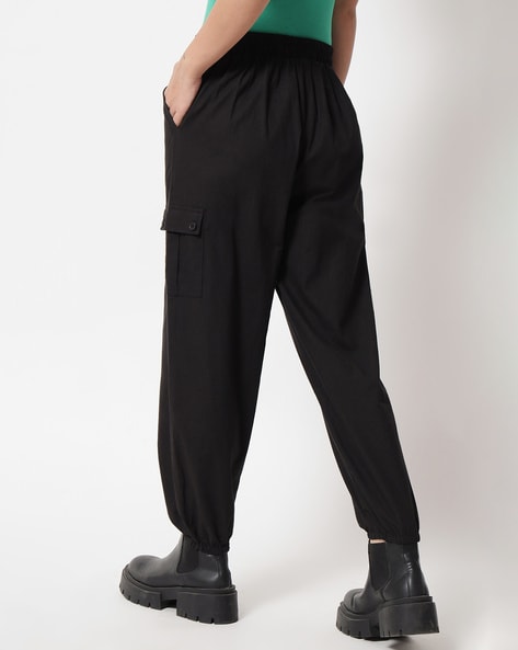 Buy Black Trousers & Pants for Women by ORCHID BLUES Online