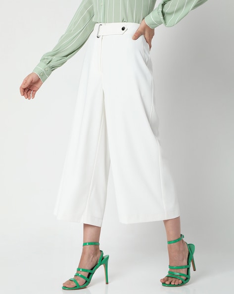 Womens Pleat Front Wide Leg Tailored Culottes  Boohoo UK